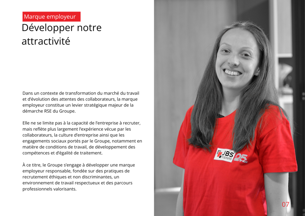 Rapport RSE 2025 Groupe JBS - Marque employeur