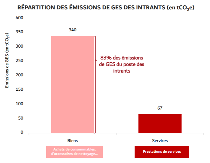 Répartition des émissions intrants | 83% biens vs 17% Services | Bilan Carbone Groupe JBS 2024